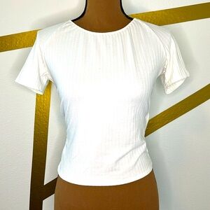 MNG Basics white top. Sexy back. S.